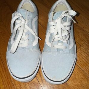 Vans Light Blue and White Women's Sneakers
